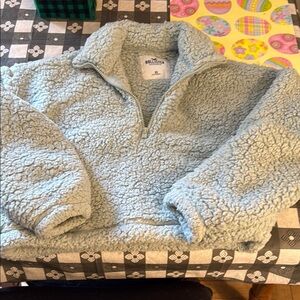Hollister Light Blue Sherpa Pullover